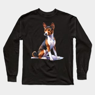 Basenji Watercolor - Beautiful Dog Long Sleeve T-Shirt